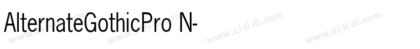AlternateGothicPro N字体转换